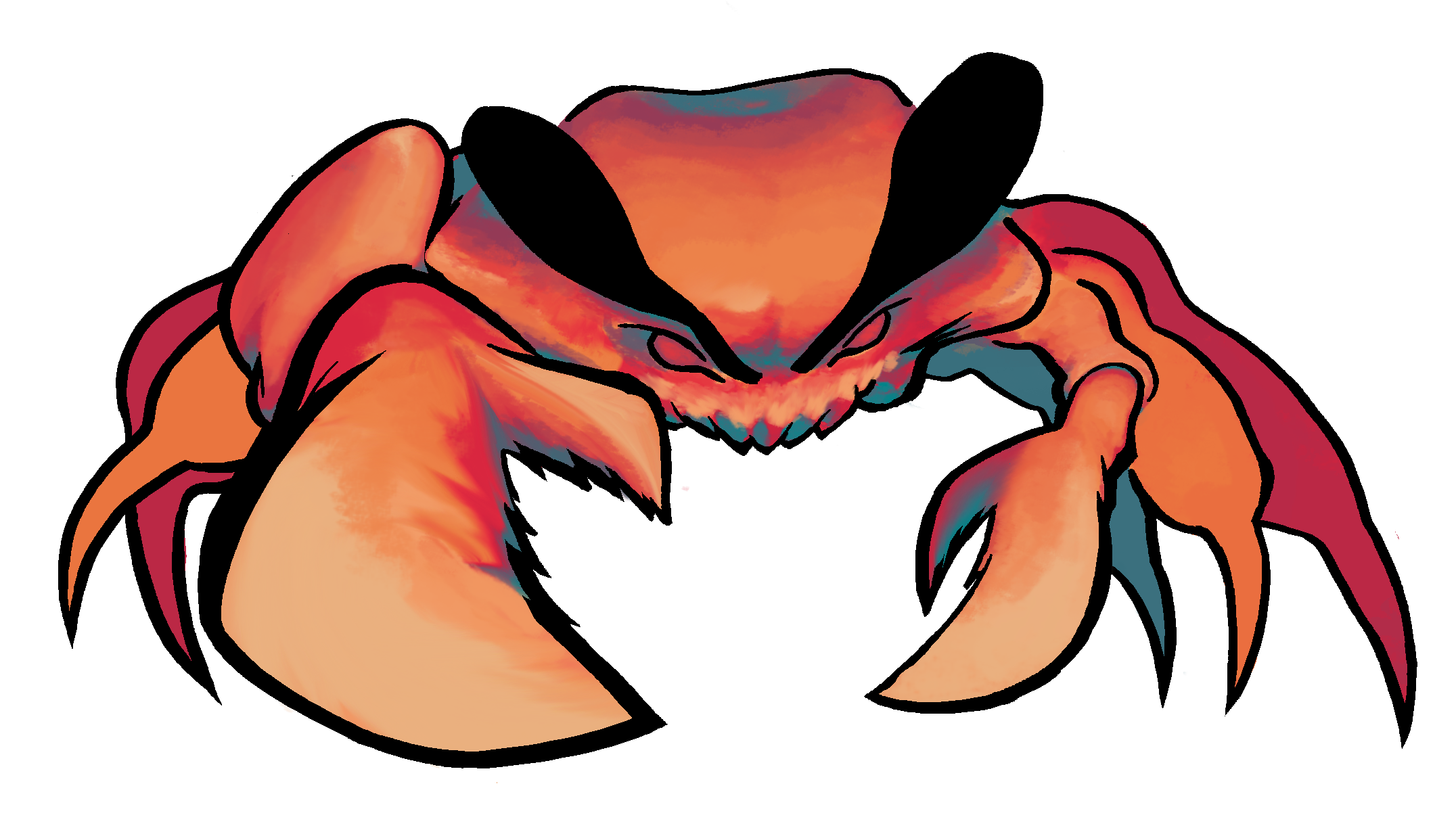 The site's mascot; a decorative image of a crab. It looks most angry.